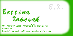 bettina kopcsak business card